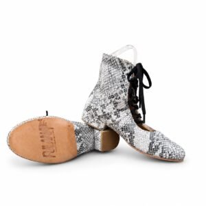 Ballerina Booties / Encaje B/W leather